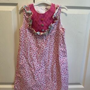 Girls dress patterned A line dress. Button down in the back. Perfect for summer